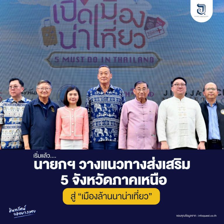 นายกวางแผน 5 จังหวัดภาคเหนือ “สู่เมืองล้านนานาเที่ยว”